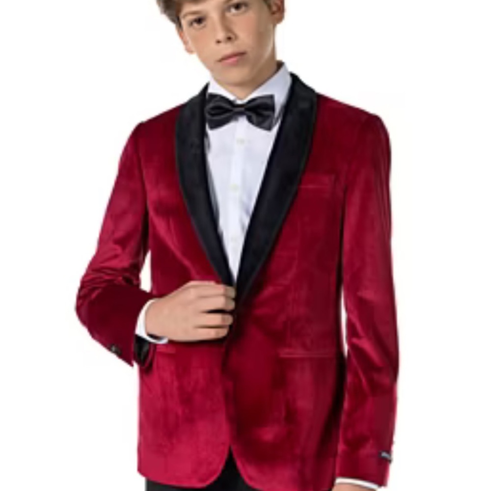 OppoSuits Kids Red and Black Blazer